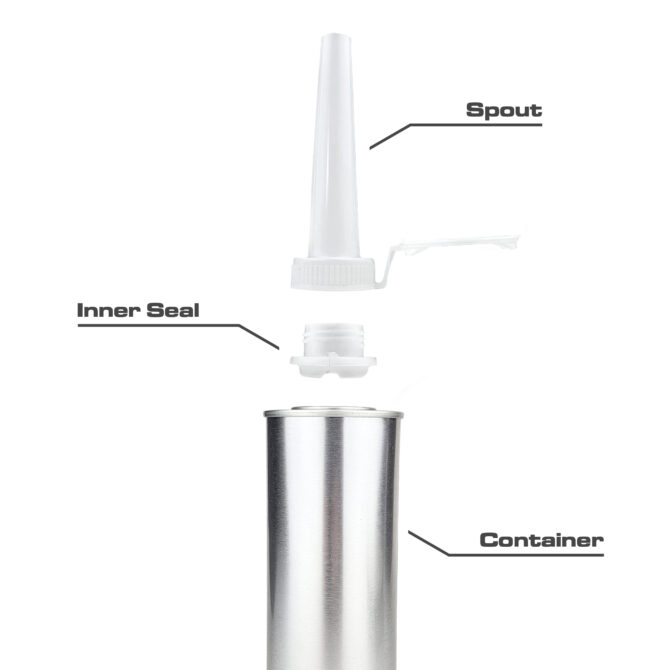 Aerosol can diagram with spout