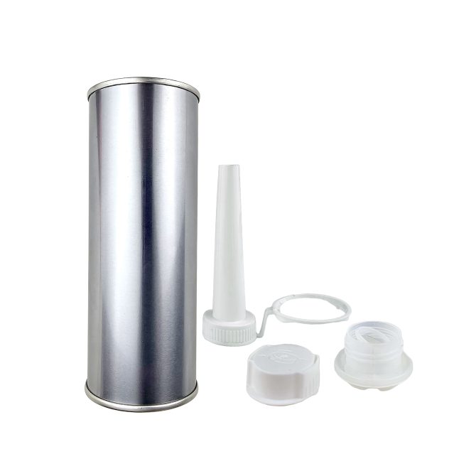 200ml aerosol can with spout and cap